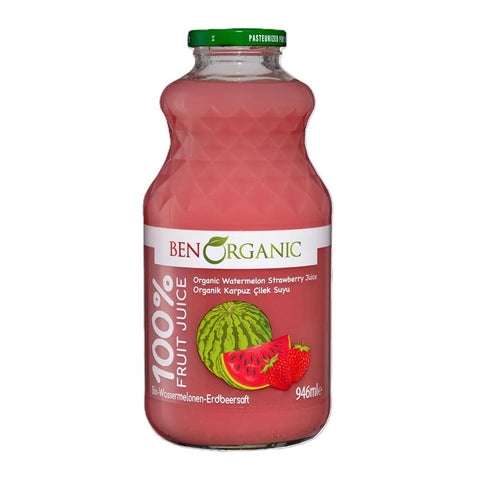 Ben Organics Watermelon and Strawberry Juice - 946 ml