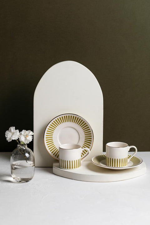 Porser Alya Light Green Pure Coffee Set 4 Pieces