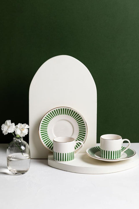 Porser Alya Dark Green Pure Coffee Set 4 Pieces