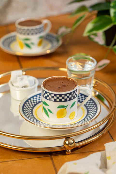 Porser Blue Zest Pure Coffee Set 4 Pieces