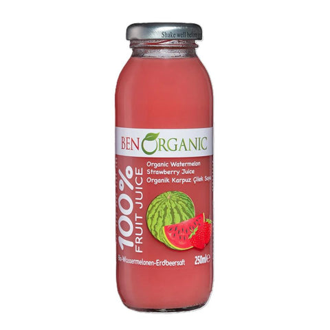 Ben Organics Watermelon and Strawberry Juice - 250 ml