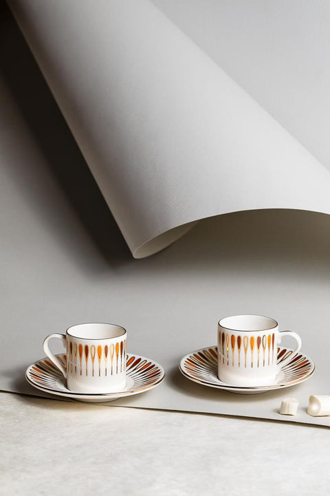 Porser Pera Brown Pure Coffee Set 4 Pieces