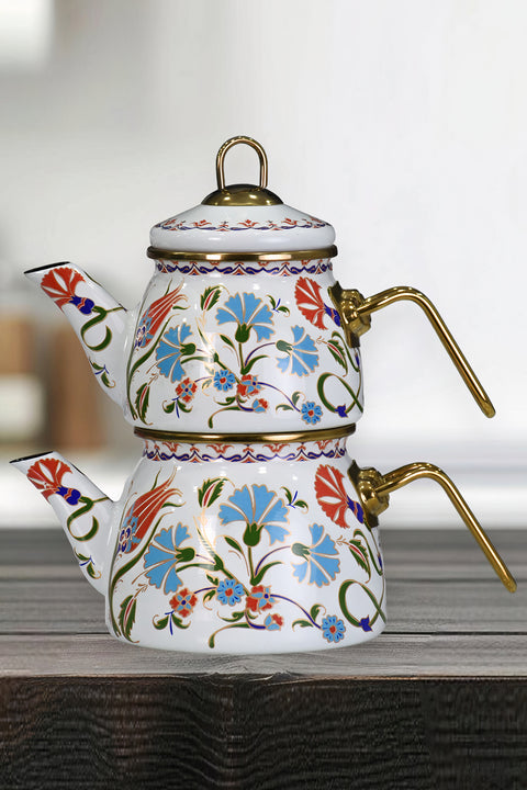 PR Home Defne Mini Model Enamel Teapot