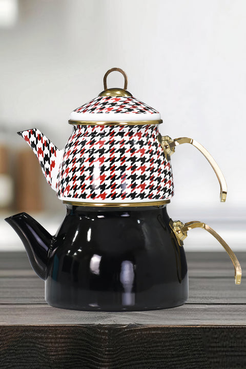 PR Home Forte Black Gold Model Enamel Teapot