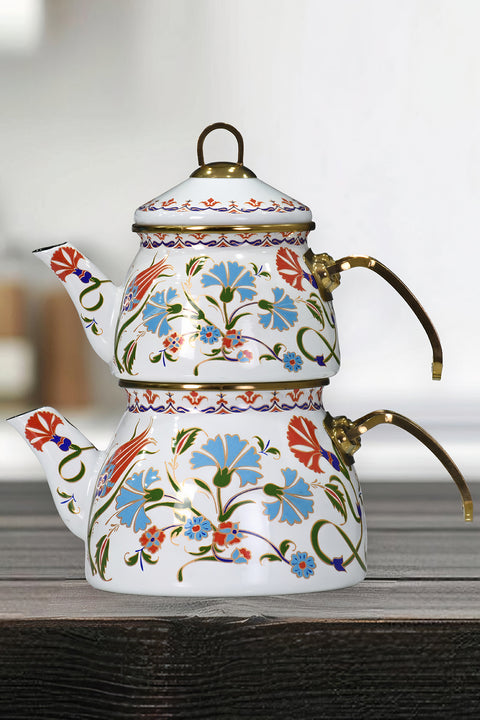 PR Home Defne Gold Model Enamel Teapot