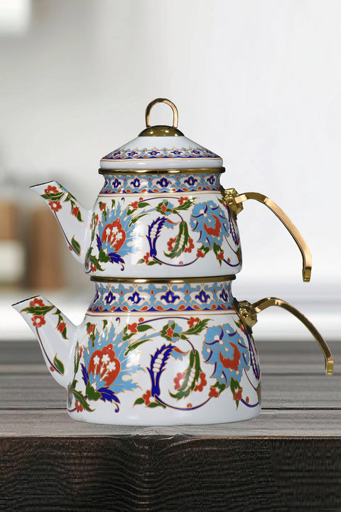 PR Home Hanzade Gold Model Enamel Teapot