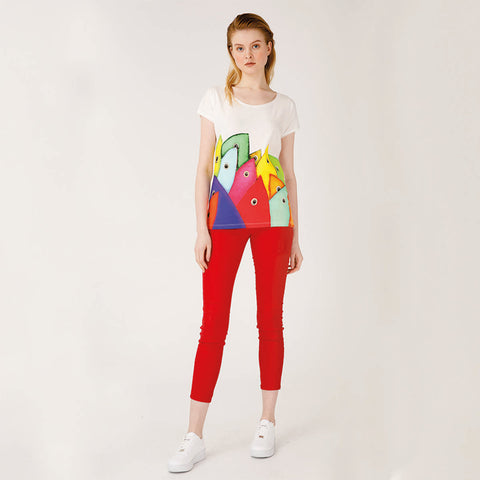 Biggdesign Fertility Fish Crew Neck T-Shirt S
