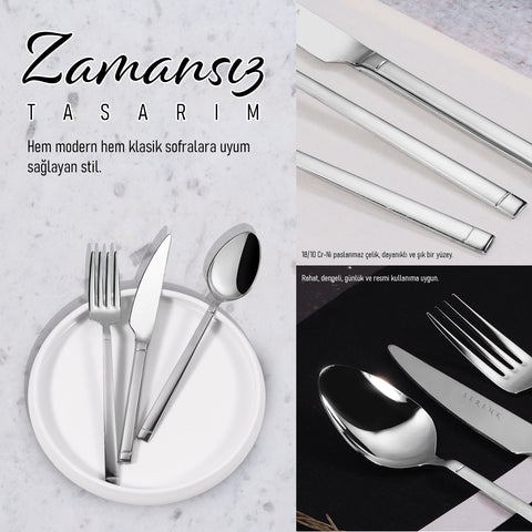Serenk Barcelona Stainless Steel Cutlery Set 24 Pieces
