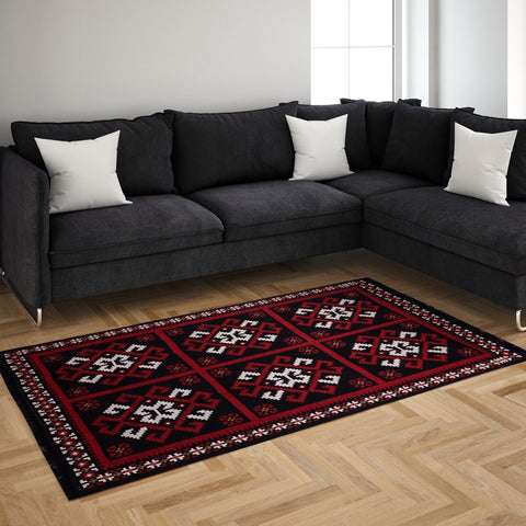 BiggHome Rug -80*150 cm, Machine Washable, Durable, Ethnic-Inspired Pattern for Living Room, SA25MK , 31.5 x 59.06 inches, 31.5 x 59.06 inches, 3.21 lbs.
