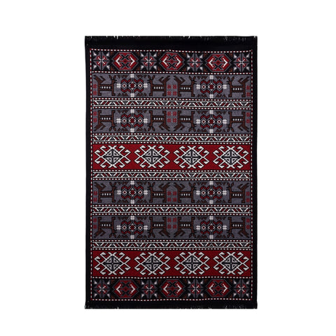 BiggHome Rug - 120*180 cm, Machine Washable, Durable, Ethnic-Inspired Pattern for Living Room, SA25HC , 47.24 x 70.87 inches, 5.7 lbs