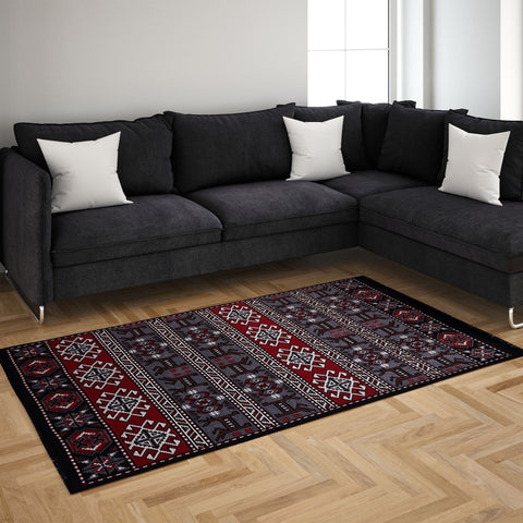 BiggHome Rug - 120*180 cm, Machine Washable, Durable, Ethnic-Inspired Pattern for Living Room, SA25HC , 47.24 x 70.87 inches, 5.7 lbs