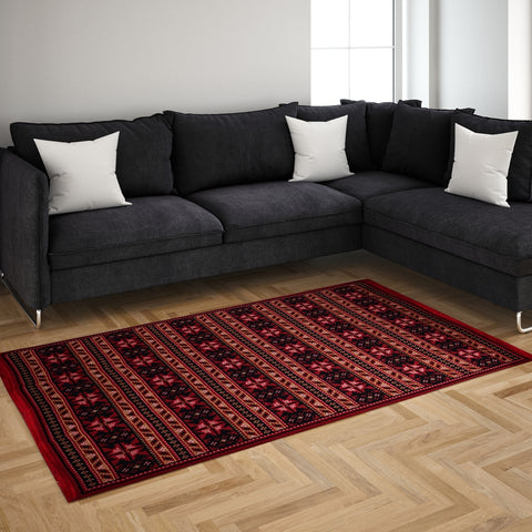 BiggHome Rug - 120*180 cm, Machine Washable, Durable, Ethnic-Inspired Pattern for Living Room, SA25BA , 47.24 x 70.87 inches, 5.7 lbs