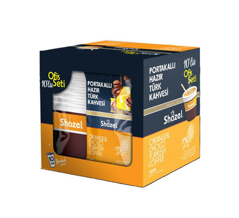 Shazel Choco And Orange Instant Turkish Coffee Office Set 12g
