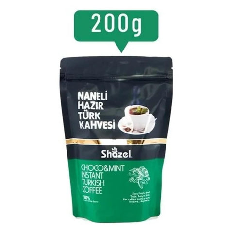 Shazel Choco And Mint Instant Turkish Coffee Doypack 200g