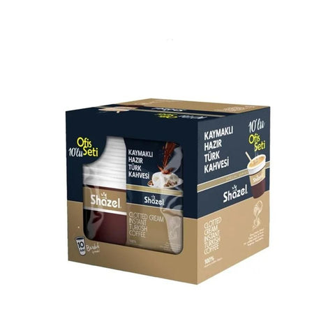 Shazel Cloted Cream Instant Turkish Coffee Office Set 12g