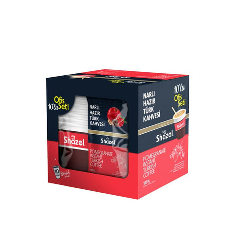 Shazel Pomagrante Instant Turkish Coffee Office Set 12g