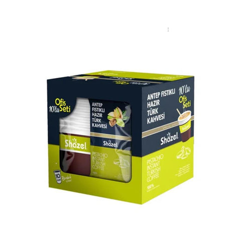 Shazel Pistachio Instant Turkish Coffee Office Set 12g