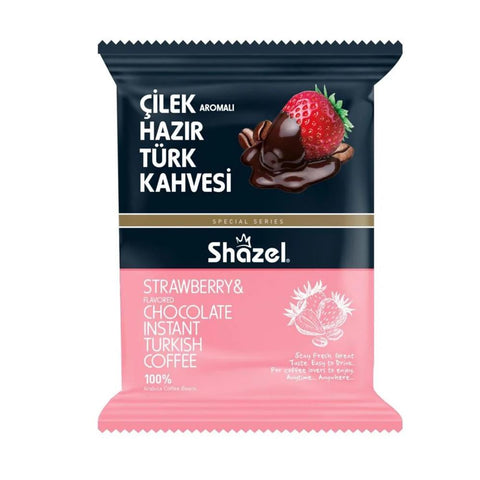 Shazel Strawberry Flavoured & Chocolate Instant Turkish Coffee 100g