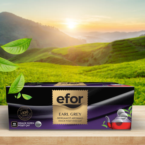 Efor Prime Label 100*3,2 gr Demlik Pos et - Efor Earl Grey 48*3,2 gr Demlik Pos et Tea-Set