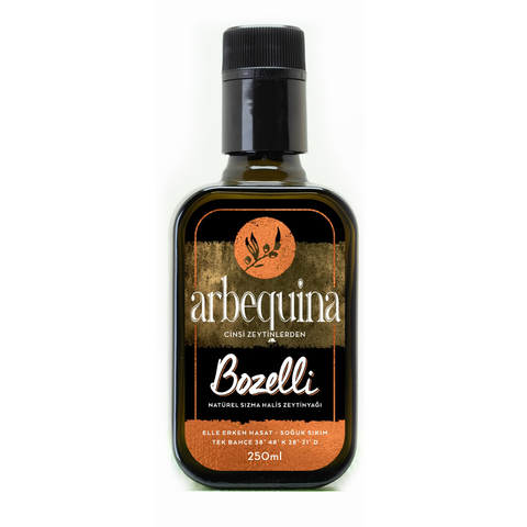 Bozelli First Harvest 250ml Glass Bottle Arbequina Variety