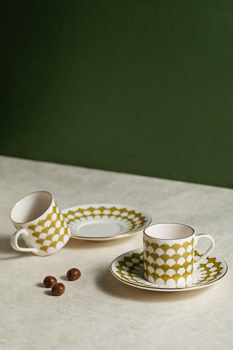 Porser Peyda Light Green Pure Coffee Set 4 Pieces