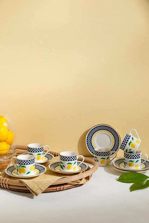 Porser Blue Zest Pure Coffee Set 12 Pieces