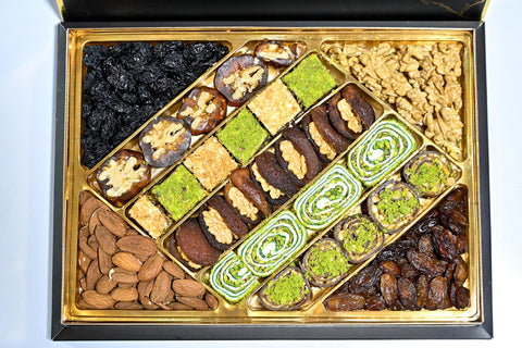 Tadim Dunyasi Deluxe Mixed Gift Nuts & Turkish Delight - 900g