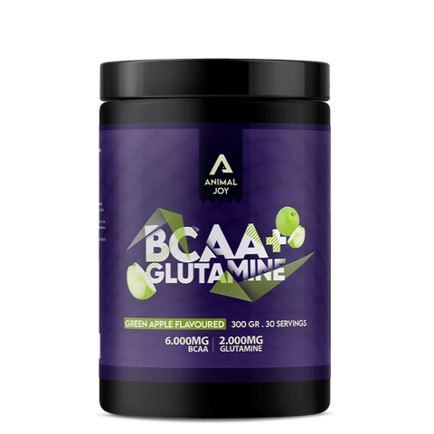 Animal Joy Bcaa + Glutamine 6000 Mg Green Apple Flavoured 300 Gr / 30 Serving