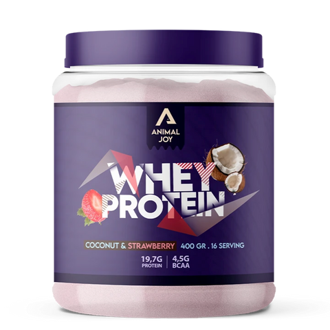 Animal Joy Whey Protein Strawberry-Coconut Flavoured 400 Gr / 16 Serving