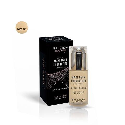 Sheida Make Over Foundation Liquid Form 40ML No:10