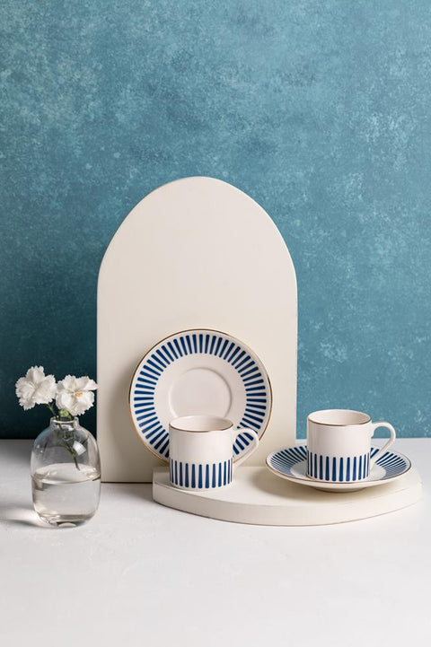Porser Alya Dark Blue Pure Coffee Set 4 Pieces