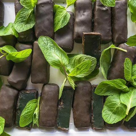 Haci Bekir Bitter Chocolate Coated Mint Flavored Turkish Delight with Kraft Box