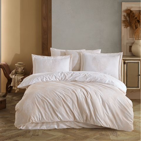 Hobby Rachel Beige - Poplin Single Duvet Cover Set