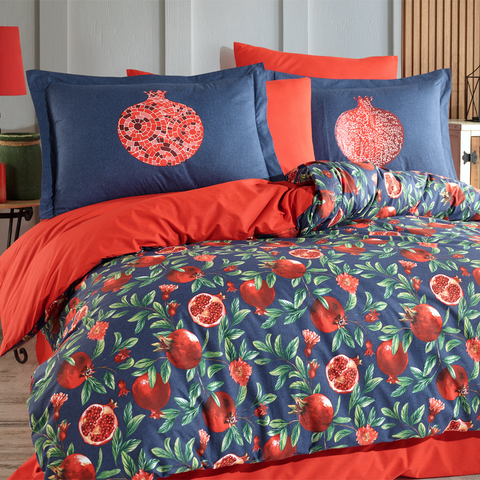 Hobby Plenty Red - Poplin Double Duvet Cover Set