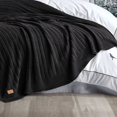 Hobby Double Fancy Blanket Set - Antracit