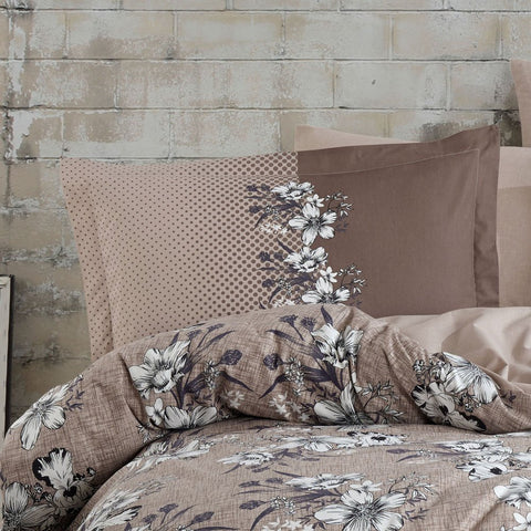 Hobby Elvira Coffee - Ranforce Double Duvet Cover Set