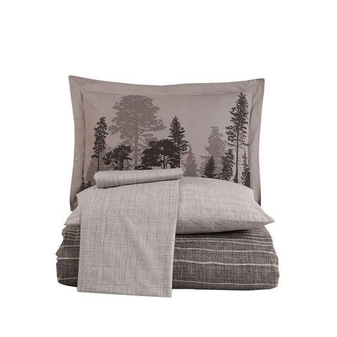 Hobby Tully Coffee - Poplin Double Duvet Cover Set