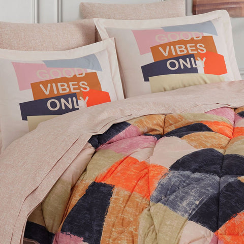 Hobby Bermuda Oranj - Poplin Studio Tek Kişilik Uyku Seti