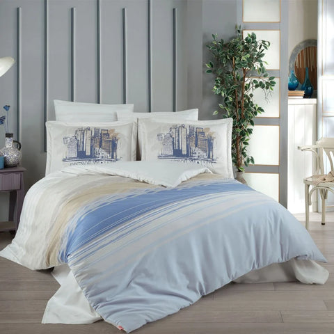 Hobby Aden Mavi - Double Satin Duvet Cover Set