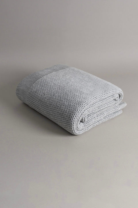 Koza Home Miel Gray Edge Pom Pom Single Blanket 160x220 37106 Single