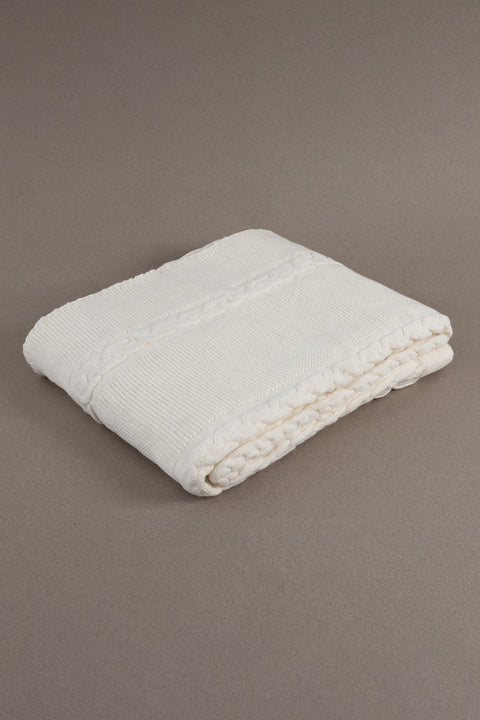 Koza Home Trenza Cream Double Blanket 200x220 15025 Double