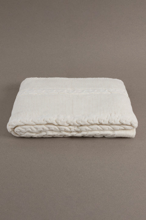 Koza Home Trenza Cream Double Blanket 200x220 15025 Double