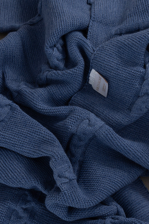 Koza Home Trenza Indigo Double Blanket 200x220 15040 Double