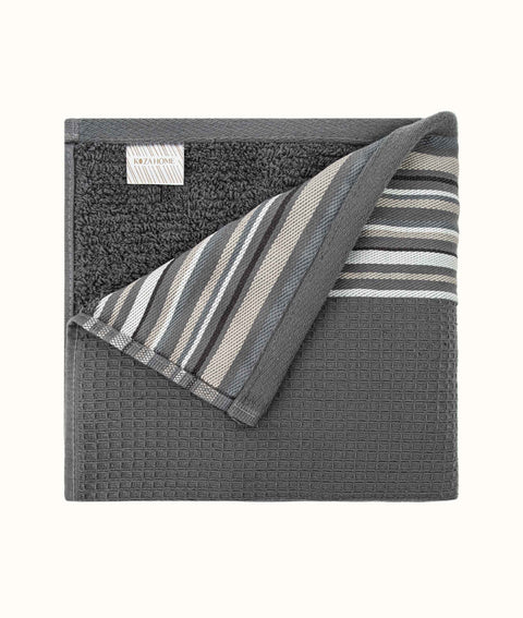 Koza Home Limira 2 Piece Set Anthracite Cotton 1 Bathrobe SM 1 Dowry Towel 50x90 2229 SM