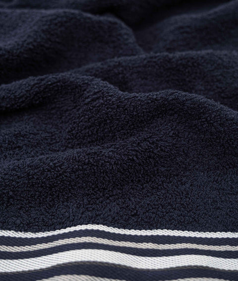Koza Home Limira Set of 2 Navy Blue Cotton 1 Bathrobe SM 1 Dowry Towel 50x90 2231 SM