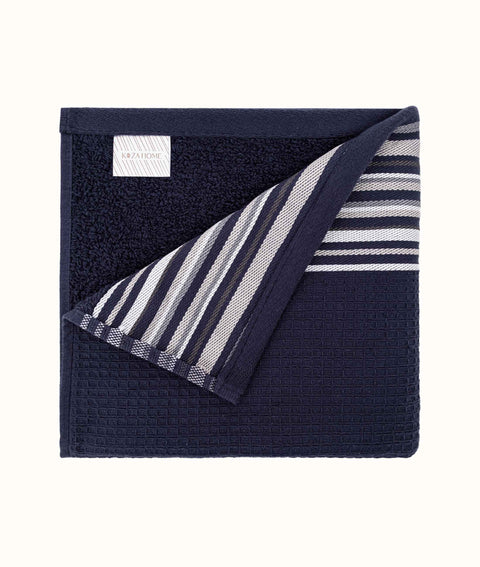 Koza Home Limira Set of 2 Navy Blue Cotton 1 Bathrobe L-XL 1 Dowry Towel 50x90 2236 L-XL