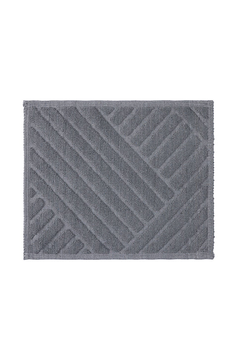 Koza Home Medea Gray 2-Piece Cotton Bathroom Mat Set 60x100 60x50 8593 60 x 100-60 x 50