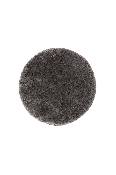 Koza Home Douro Shaggy Bath Mat Smoke Non-Slip Base Circle 100 x 100 cm 100 x 100