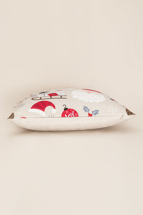 Koza Home Charm Christmas Themed Special Color Printed Beige Cushion 43X43 35265A 43 x 43