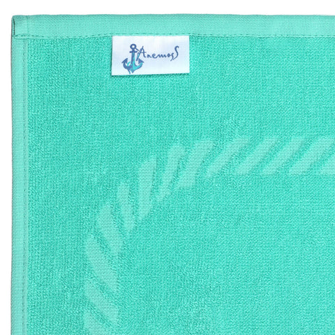 Anemoss Sailor Knots Beach Towel, Mint Green